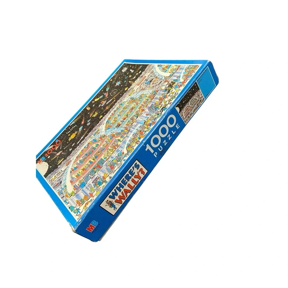 Vintage 1990 MB Where's Wally Future 1000 Pc Puzzle As Is Holland